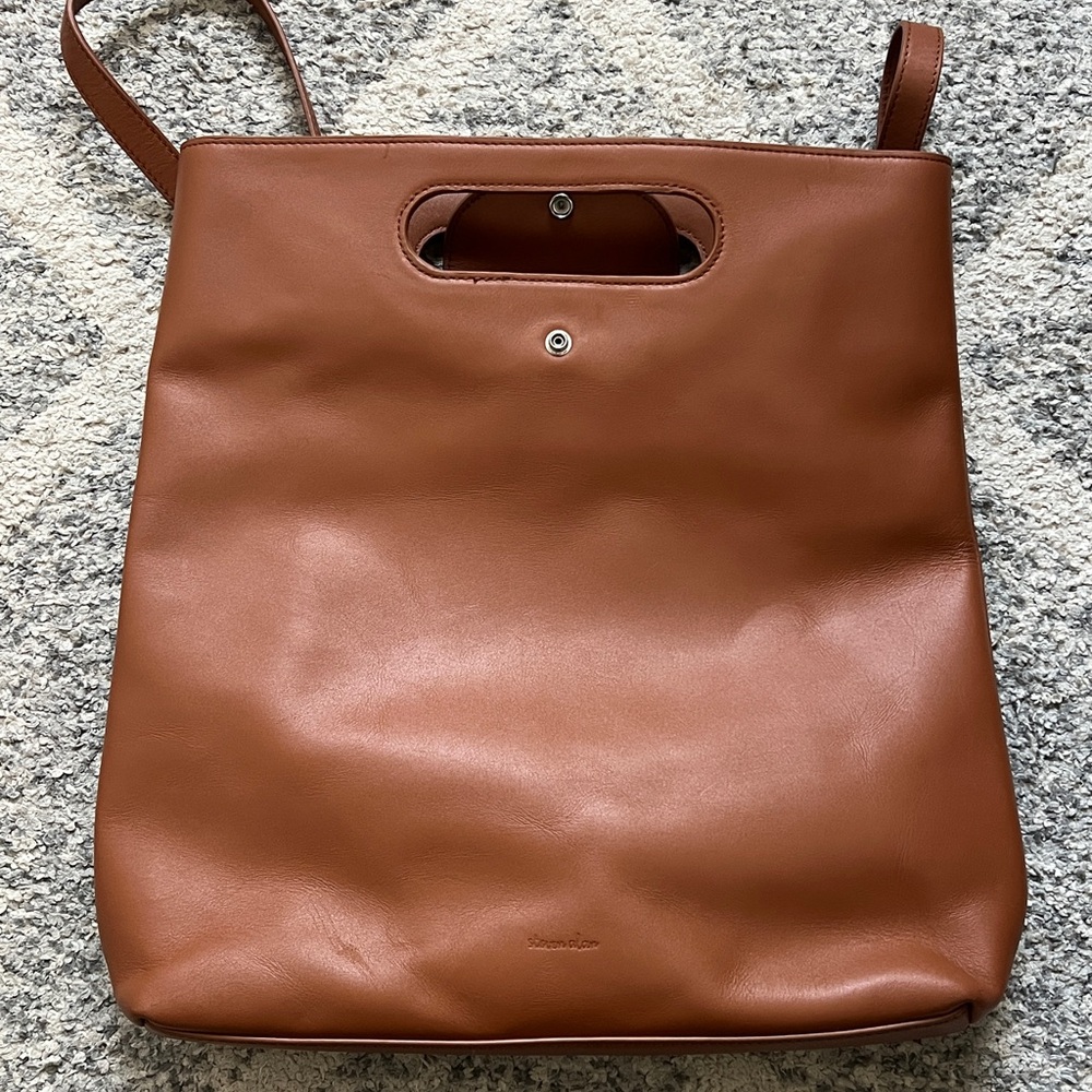 Steven Alan Leather Codi Convertible Backpack Brown